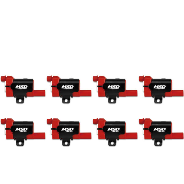 MSD-82638 Ignition Coil - GM LS Blaster Series - L-Series Truck Engine - Red - 8-Pack