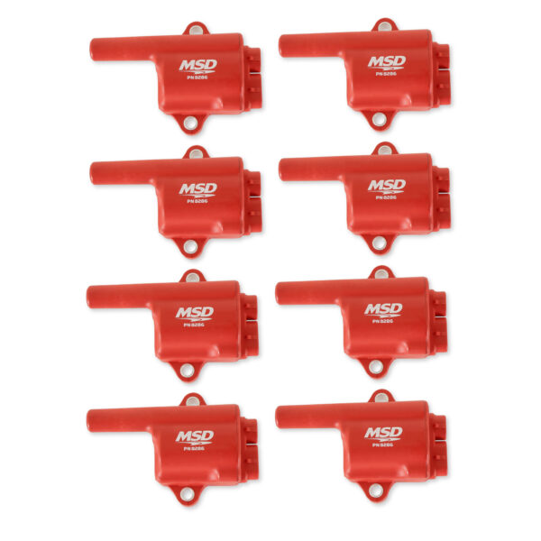MSD-82868 Ignition Coil - Pro Power Series - GM LS Truck Style - Red - 8-Pack