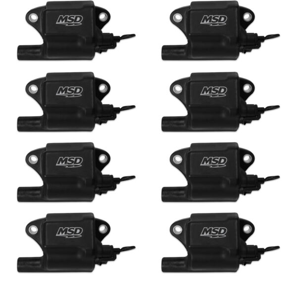 MSD-828783 Ignition Coil - Pro Power Series - GM LS2/LS7 Engines - Black - 8-Pack