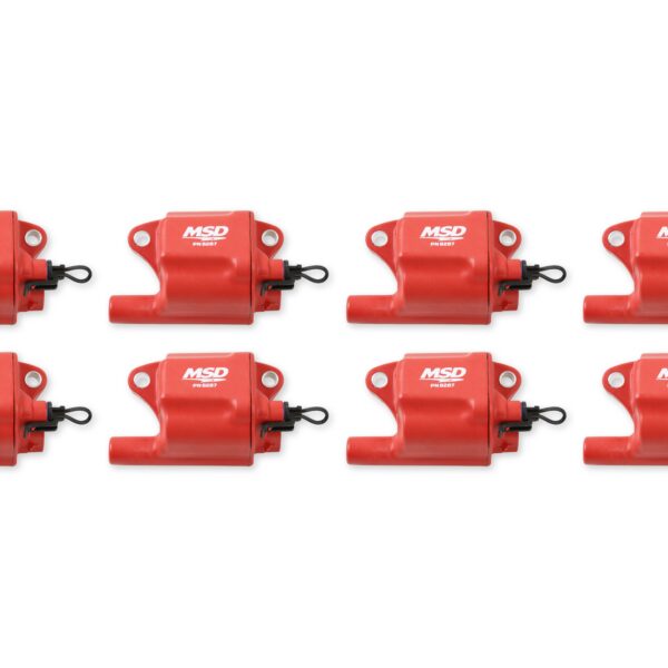 MSD-82878 Ignition Coil - Pro Power Series - GM LS2/LS7 Engines - Red - 8-Pack