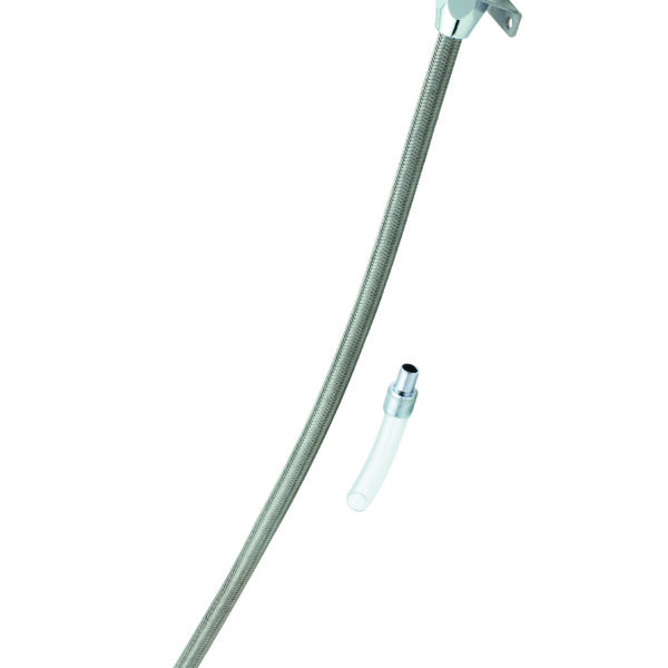 Mr. Gasket Automatic Transmission Dipstick & Tube - Braided Stainless Steel