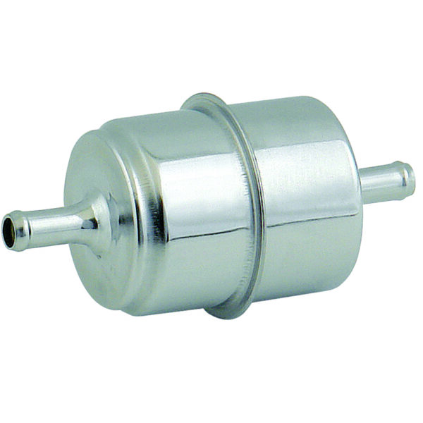 Mr. Gasket MRG-9745 Chrome Fuel Filter - Fits 5/16 Inch Hose