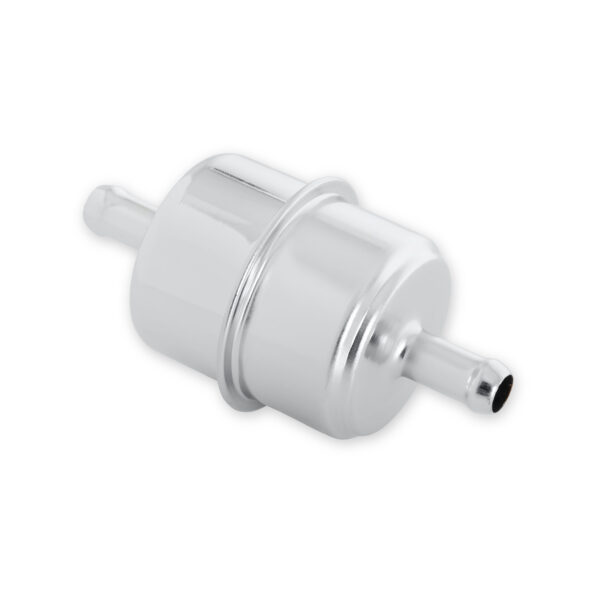 Mr. Gasket MRG-9746 Chrome Fuel Filter - Fits 3/8 Inch Hose