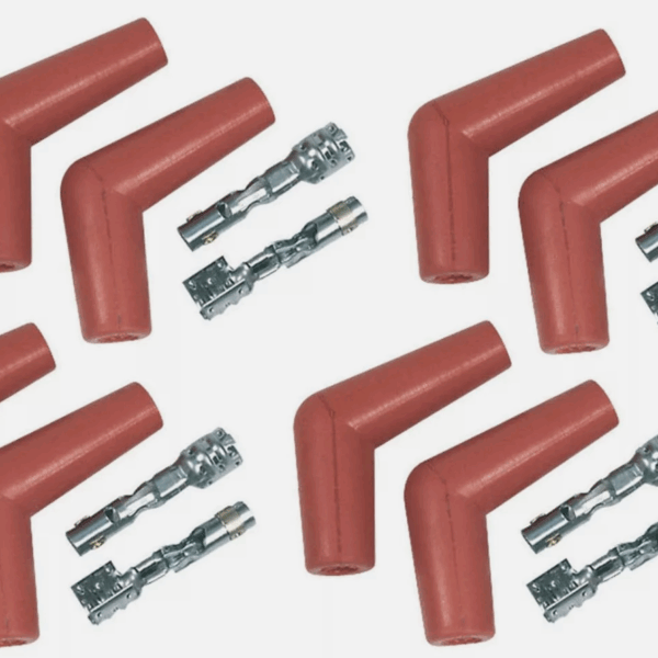 MSD-8853 Pro Race Spark Plug Boot & Terminal Kit 115 Deg, 8.5mm, Red