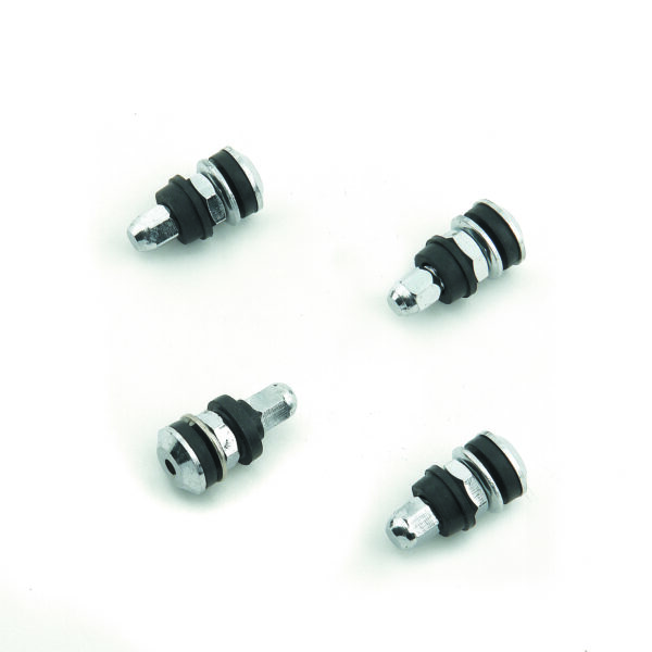 Mr. Gasket MRG-1957MRG Chrome Tire Valve Stems - Shorty with Screw-On Mounting