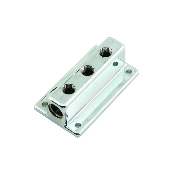 Mr. Gasket MRG-6151MRG Tee Style Fuel Block with 3 Outlets