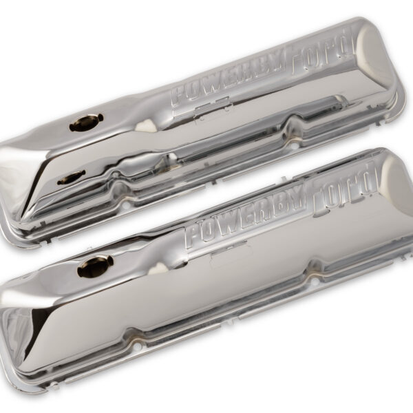 Scott Drake SDK-C6OZ-6A582-C  "Powered by Ford"  Chrome Valve Covers