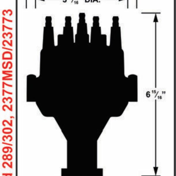 MSD-23773 Black, Ford 289, 302 Dual Sync Distributor