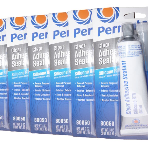 Permatex® 80050 Clear Rtv Silicone Adhesive Sealant, 3 Oz