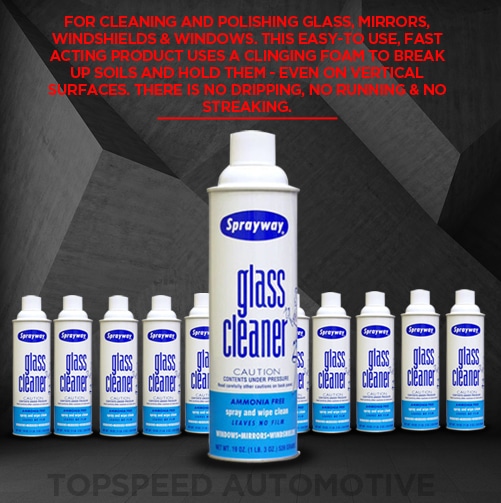 Sprayway Glass Cleaner SW-050 Windows Mirrors Windscreens No Streaking 12 Pack