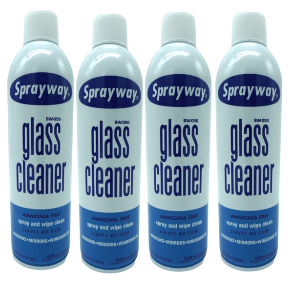 Sprayway Glass Cleaner SW-050 Windows Mirrors Windscreens No Streaking 4 Pack
